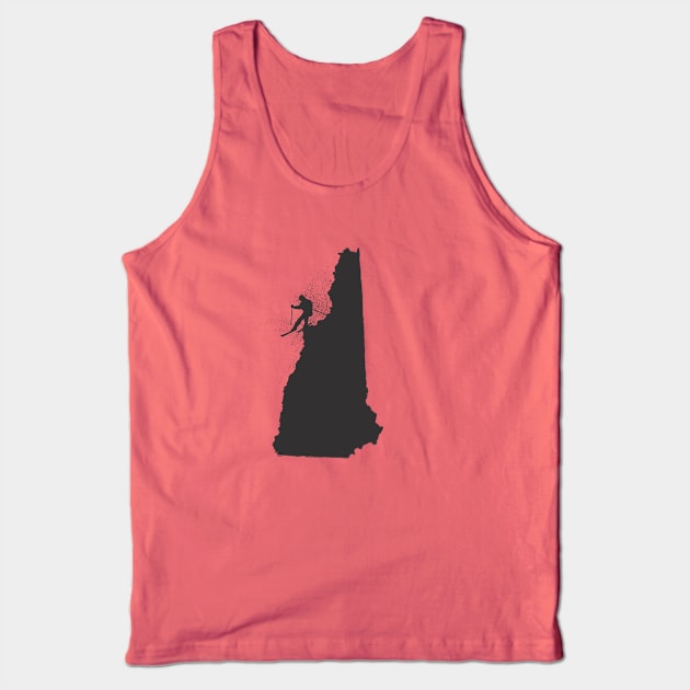 Ski New Hampshire Granite State Skier Tank Top by HungryDinoDesign